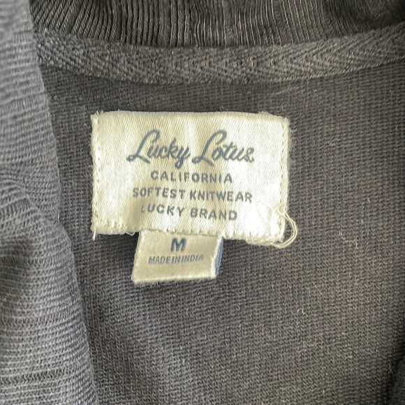 - Lucky lotus lucky brand black wrap cardigan with buttons size m - Picture 3 of 14